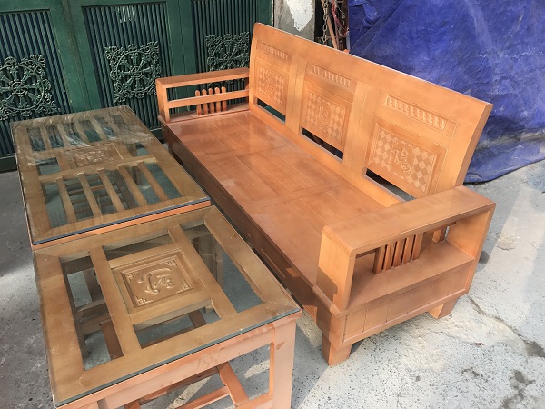 bộ bàn ghế gỗ sồi nga xịn 2
