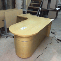 Bàn giám đốc chữ L veneer