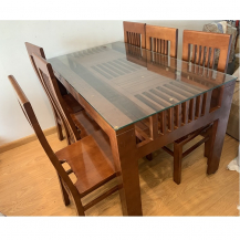 Bộ bàn ăn 6 ghế 1 bàn gỗ sồi Mỹ